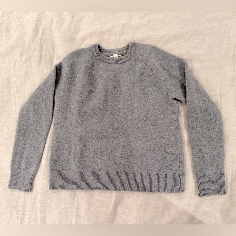 100% lambswool kids crewneck sweater L